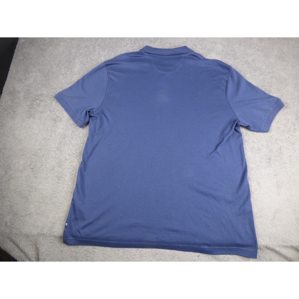 Chaps Mens XXL Pima Cotton Short Sleeve Polo Shirt Navy Blue Solid New - Picture 9 of 9